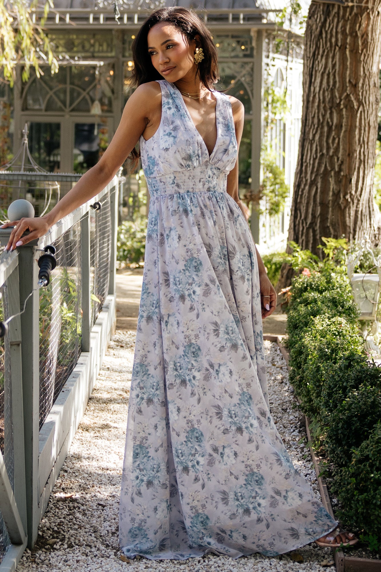Imogen Maxi Dress | Light Blue Floral - Image 2