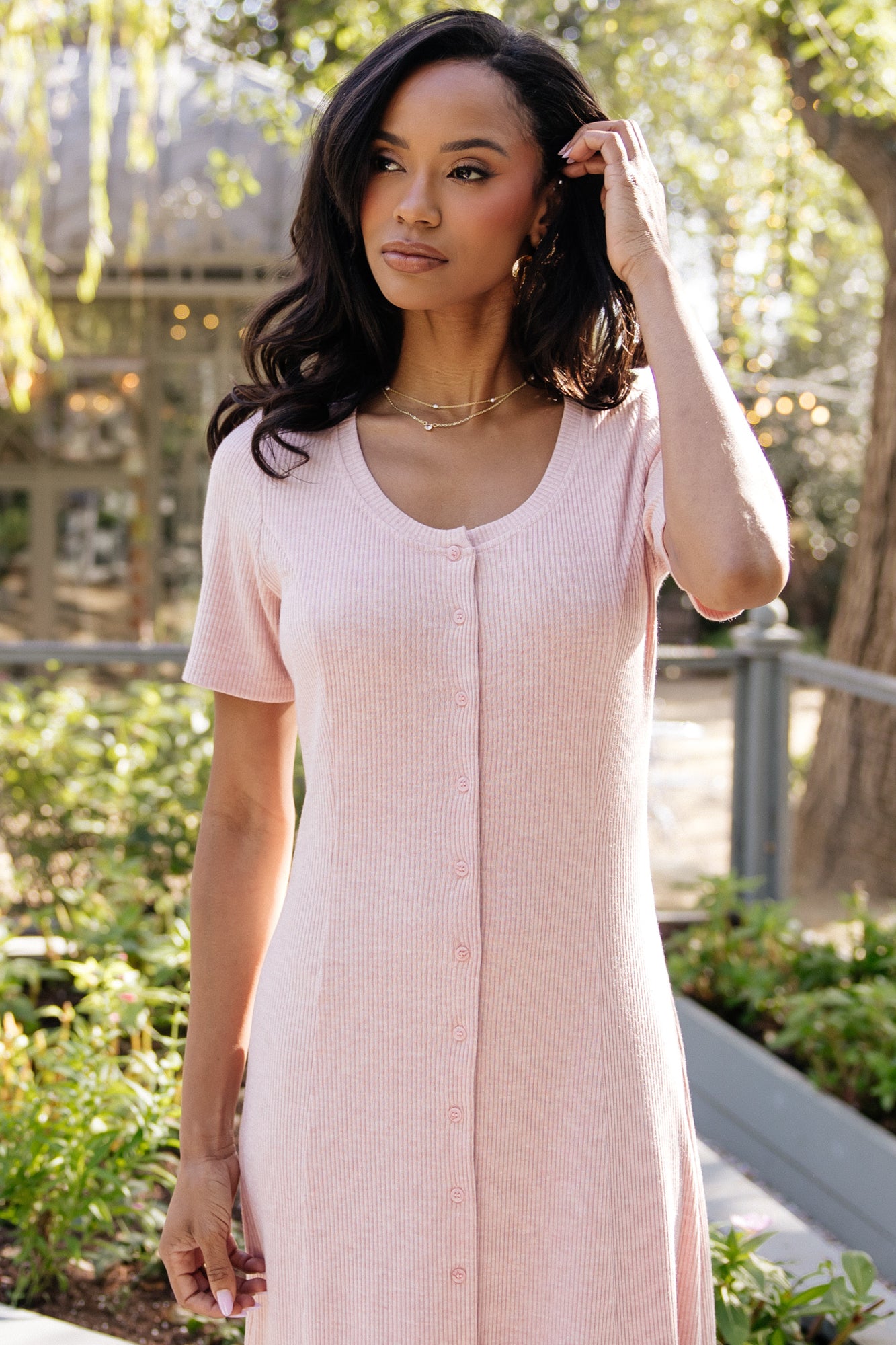 Océane Midi Dress | Blush - Image 5