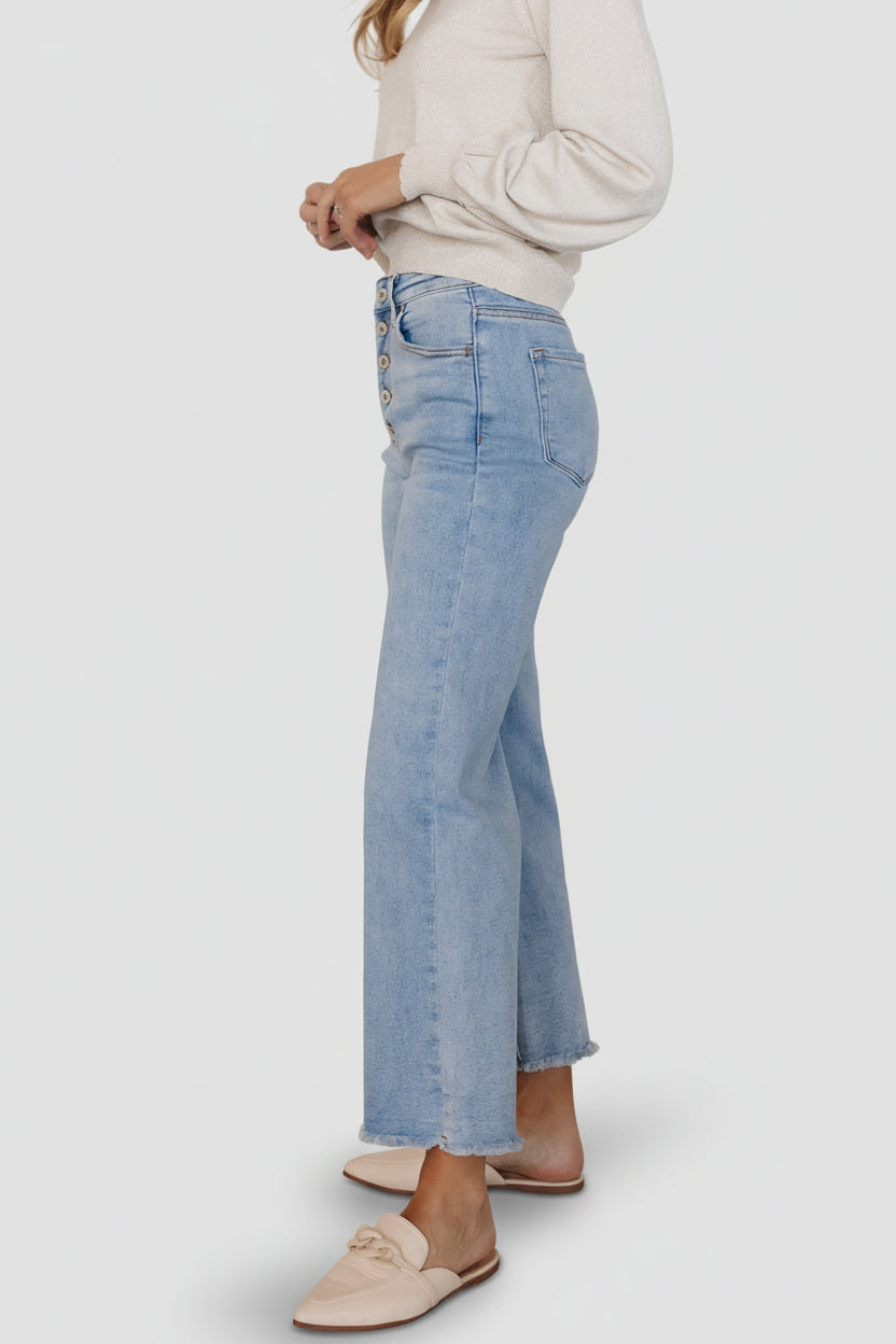 Brody High Rise Wide Leg Jeans | Light Wash - Image 7