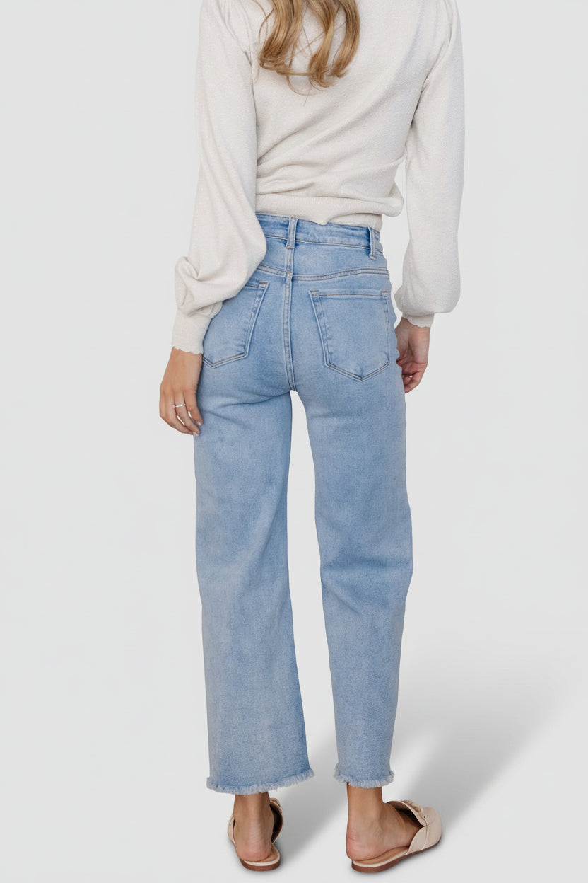 Brody High Rise Wide Leg Jeans | Light Wash - Image 4