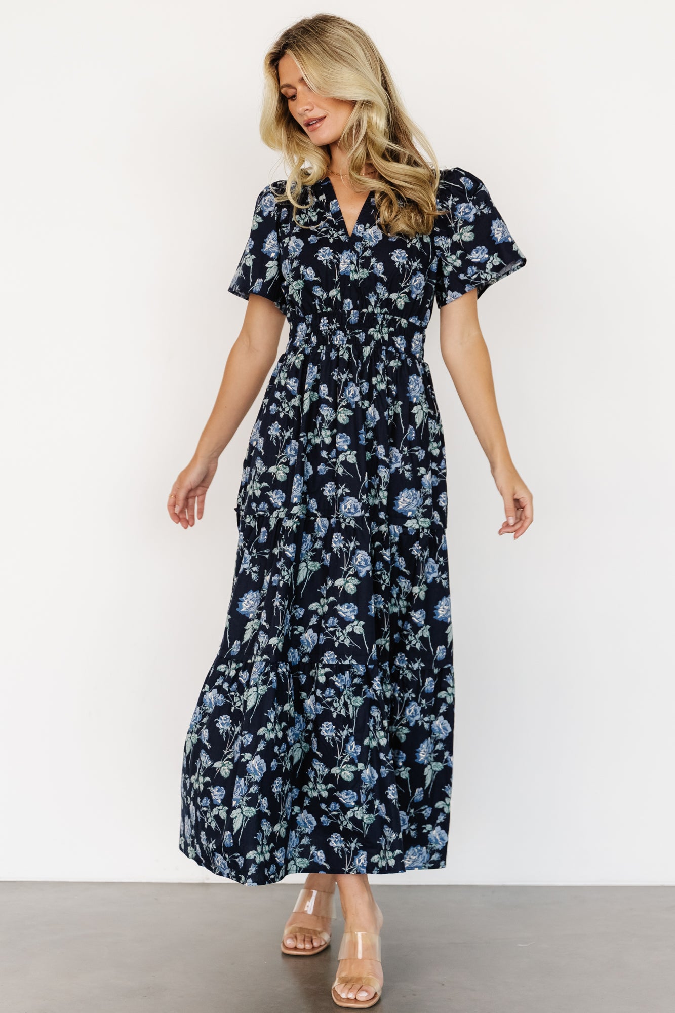 Kristin Maxi Dress | Navy Floral - Image 5