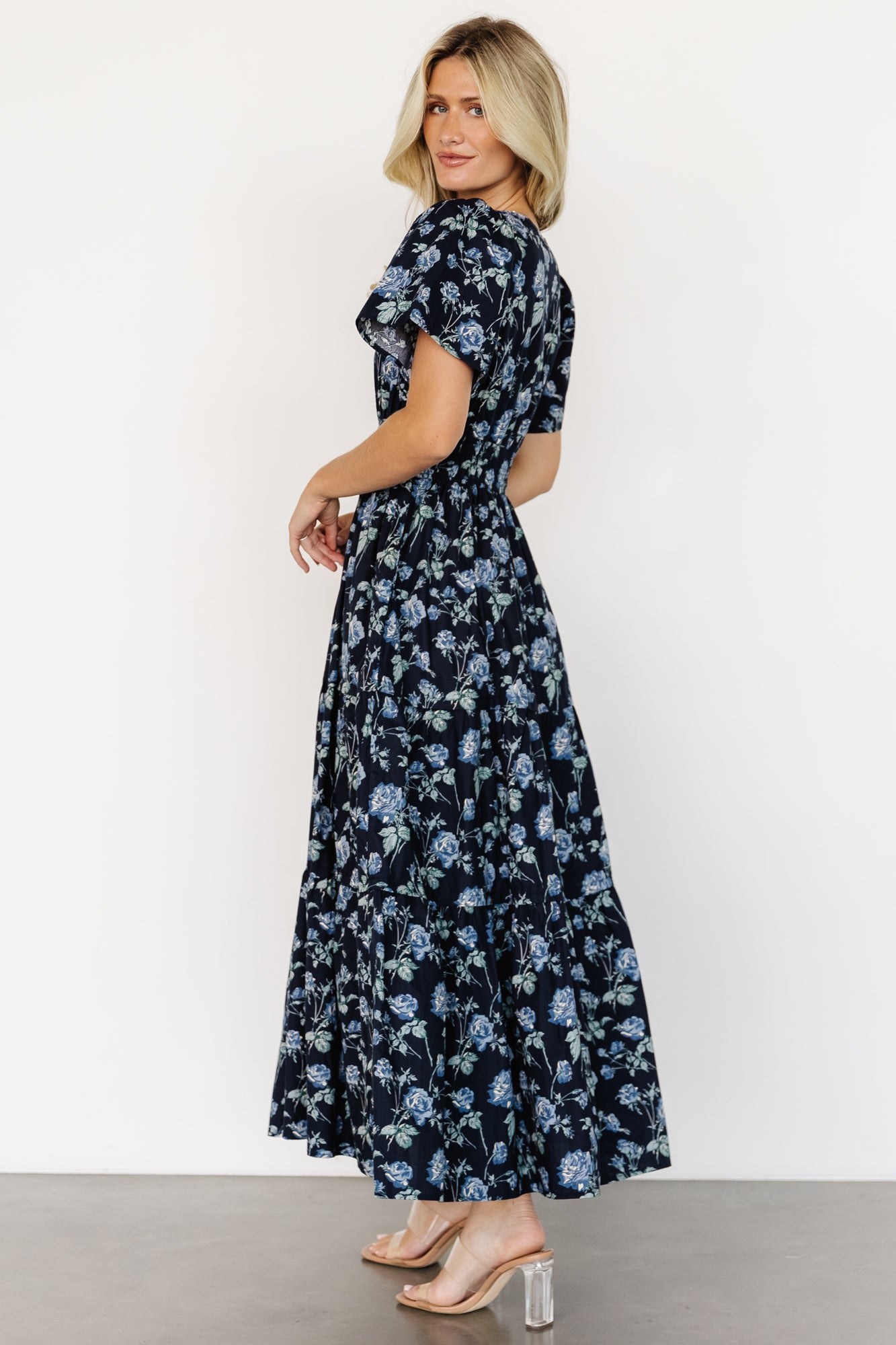 Kristin Maxi Dress | Navy Floral - Image 6