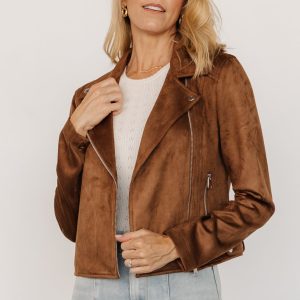 Marisa Faux Suede Jacket | Caramel