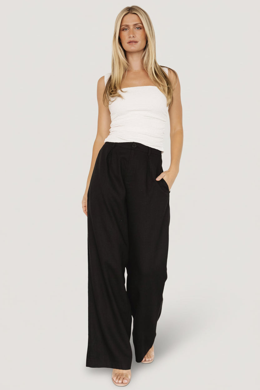 Malin Wide Leg Pants | Black - Image 5