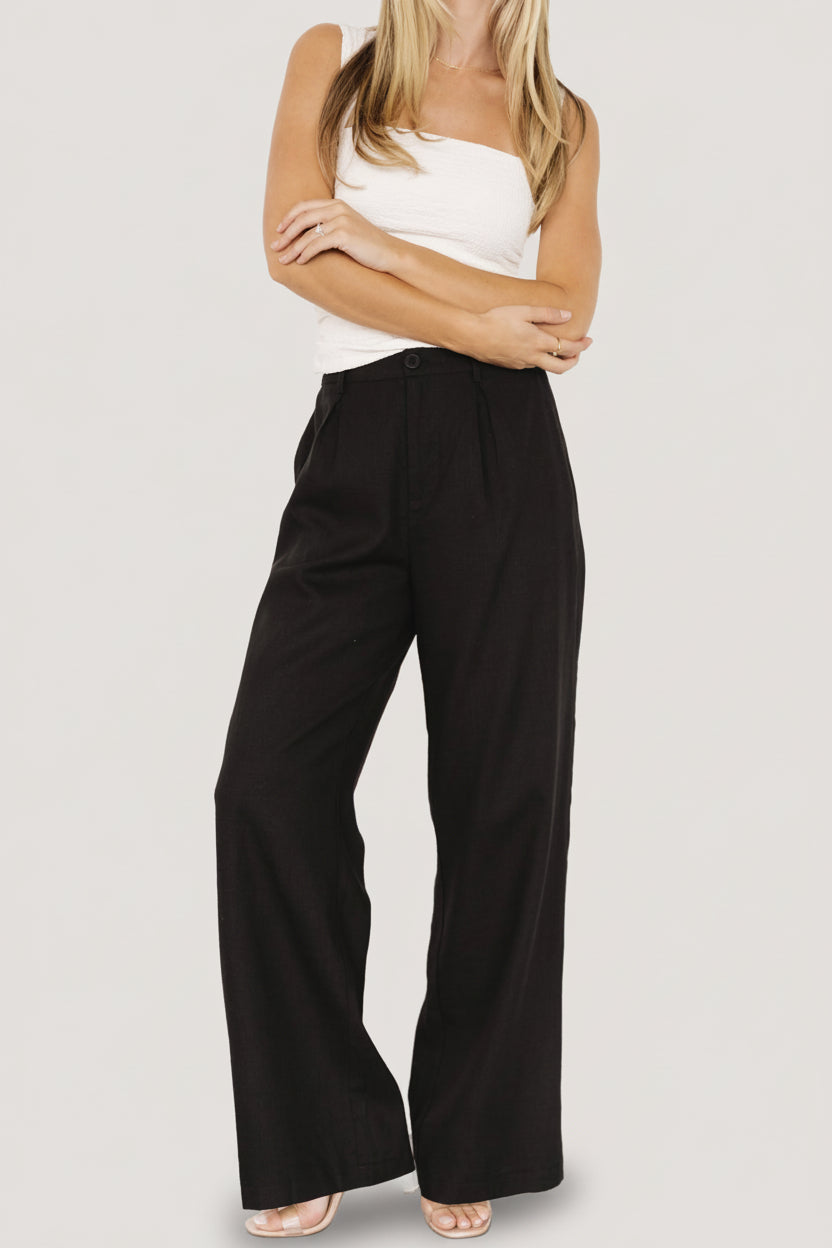 Malin Wide Leg Pants | Black - Image 6