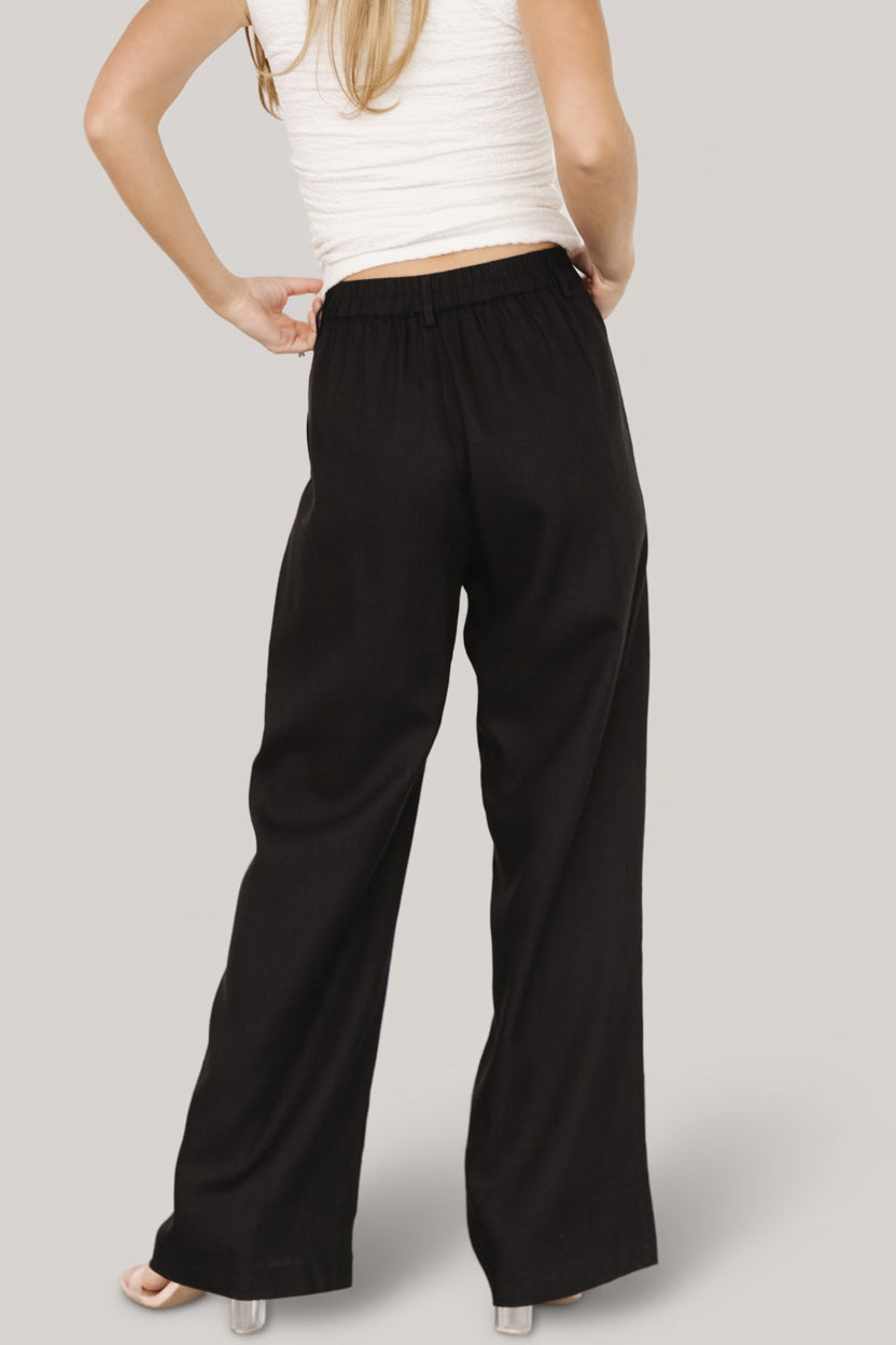 Malin Wide Leg Pants | Black - Image 4