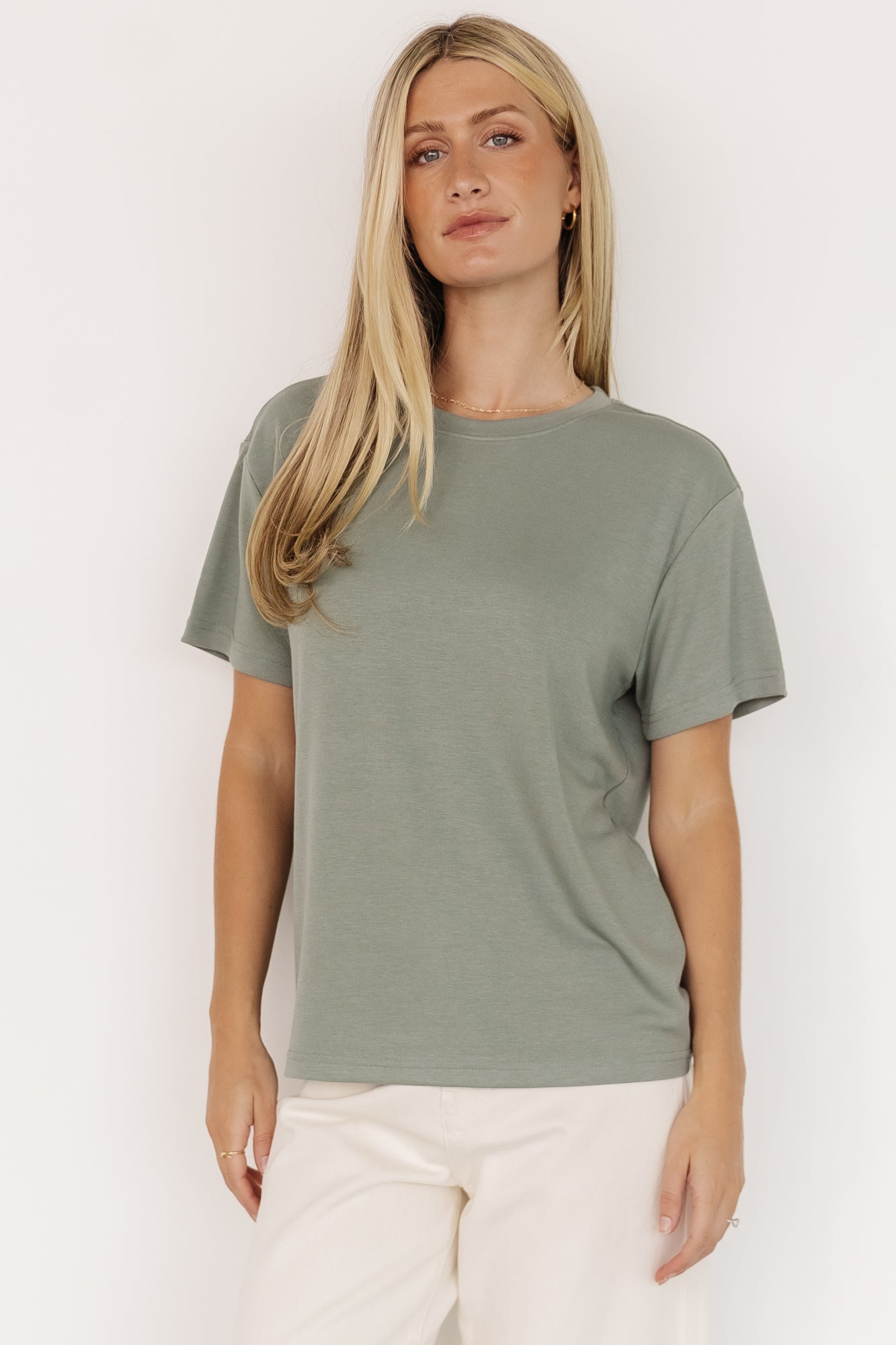 Elliot Relaxed Tee | Sage - Image 3