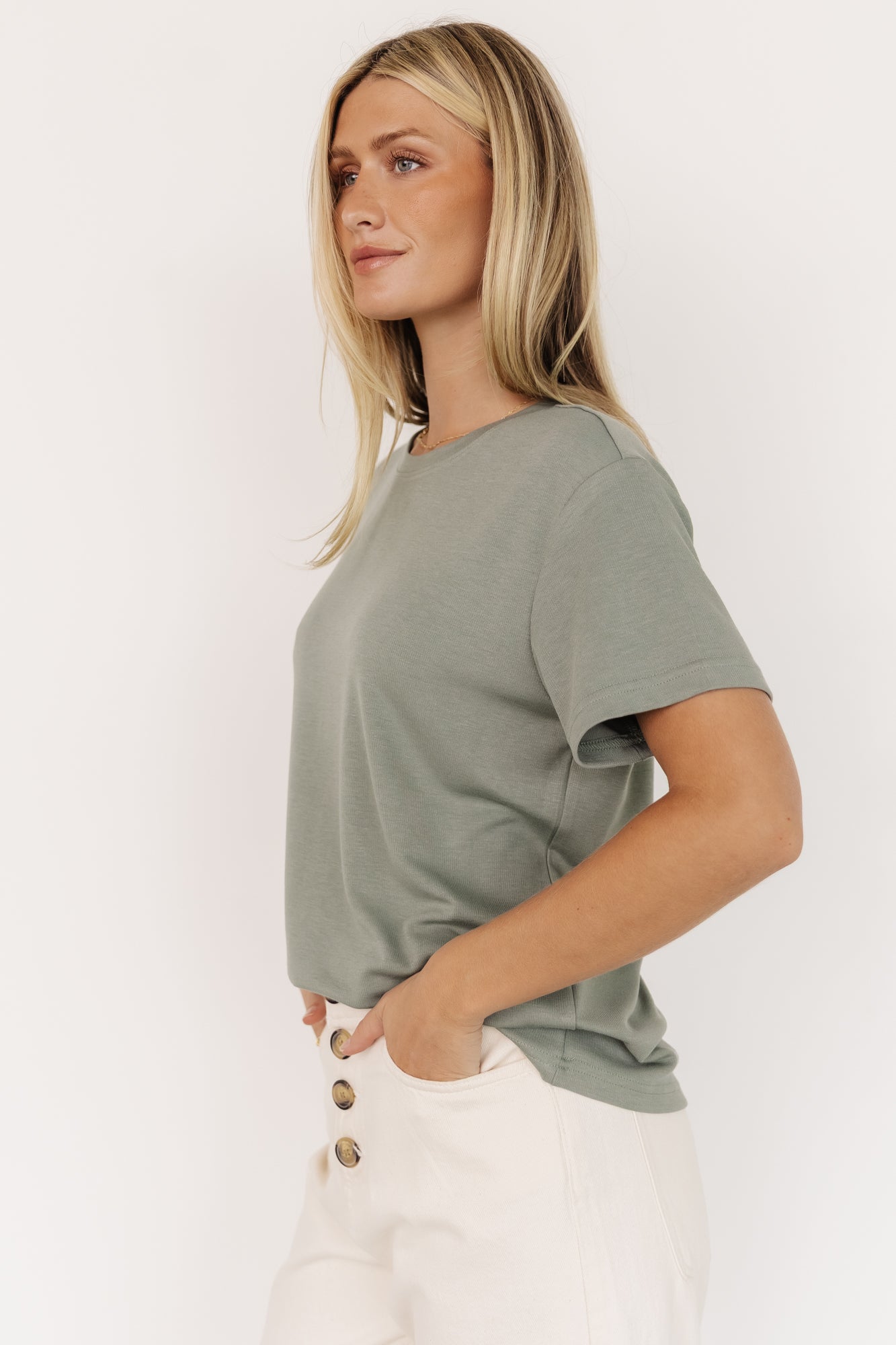 Elliot Relaxed Tee | Sage - Image 2