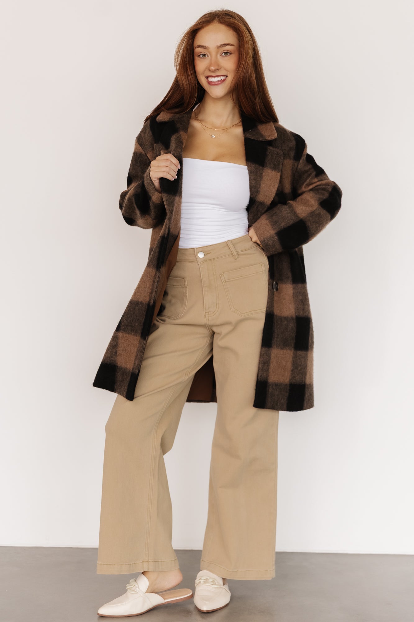 Kirsti Coat | Black + Camel - Image 2
