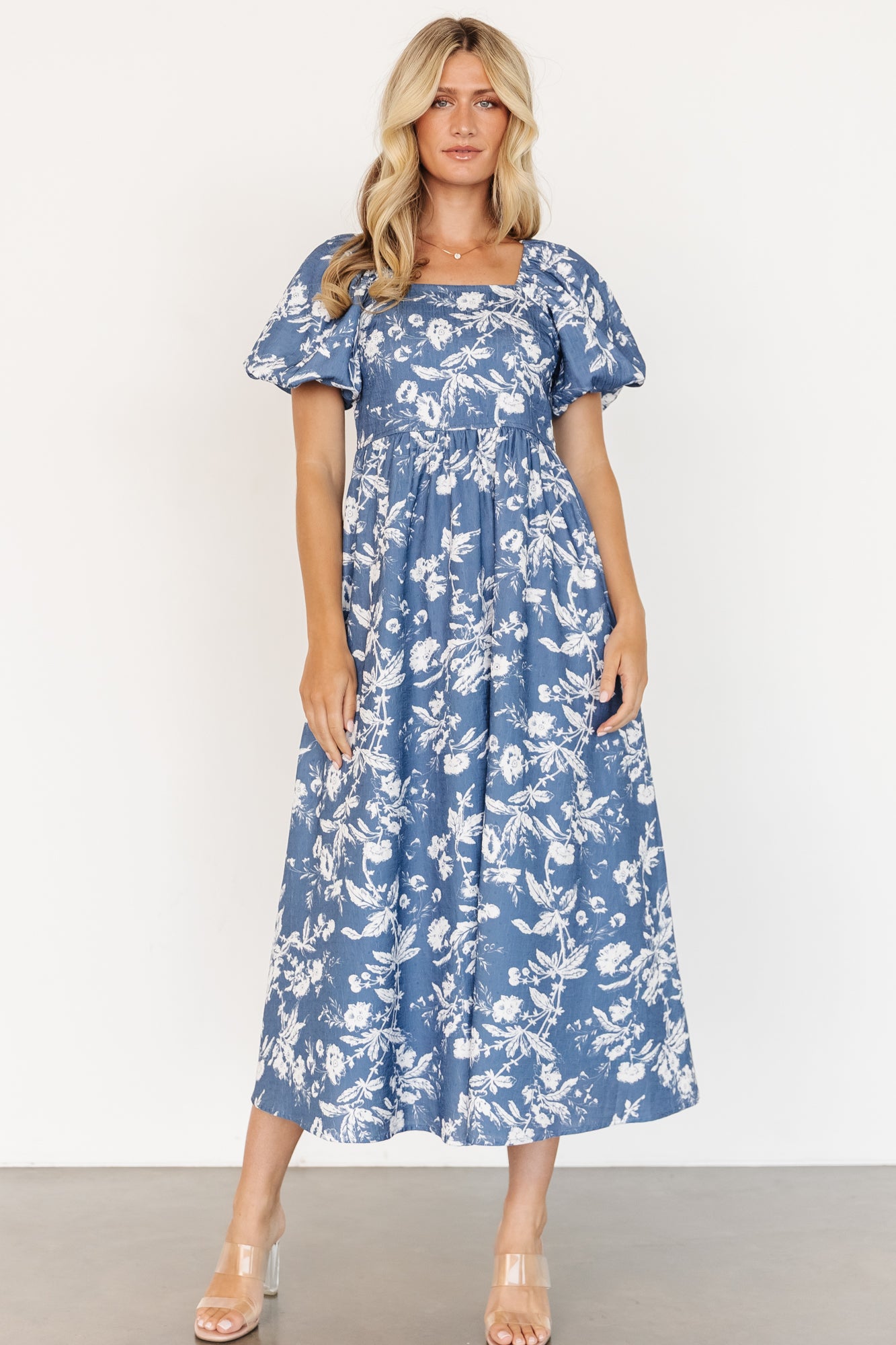 Graceland Maxi Dress | Slate + White Floral - Image 2