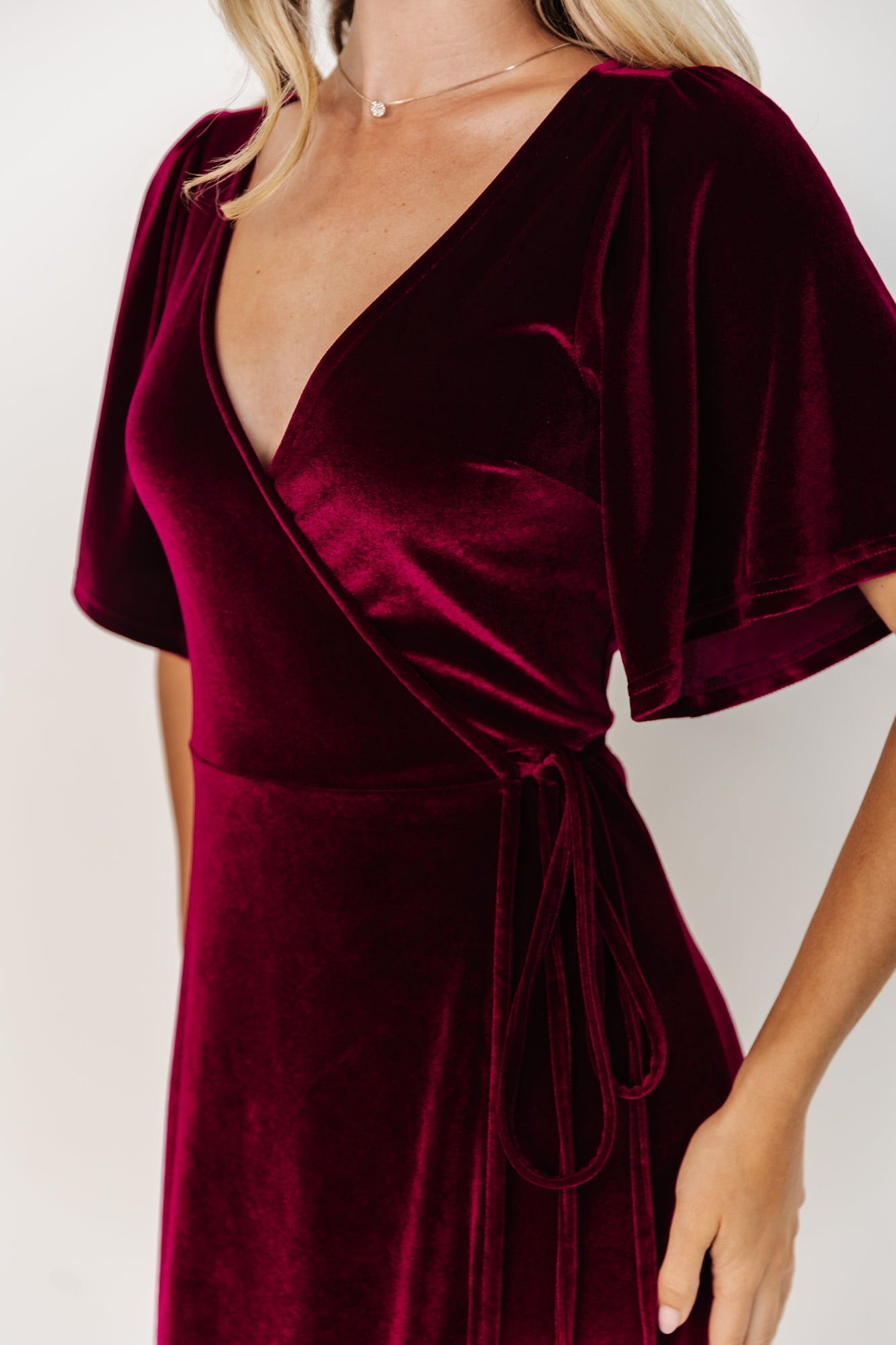 Meghan Velvet Wrap Maxi Dress | Mulberry - Image 7