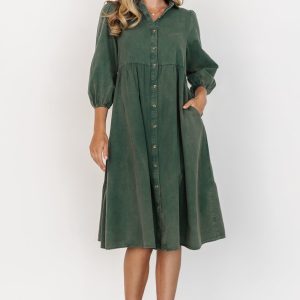 Sari Babydoll Dress | Green