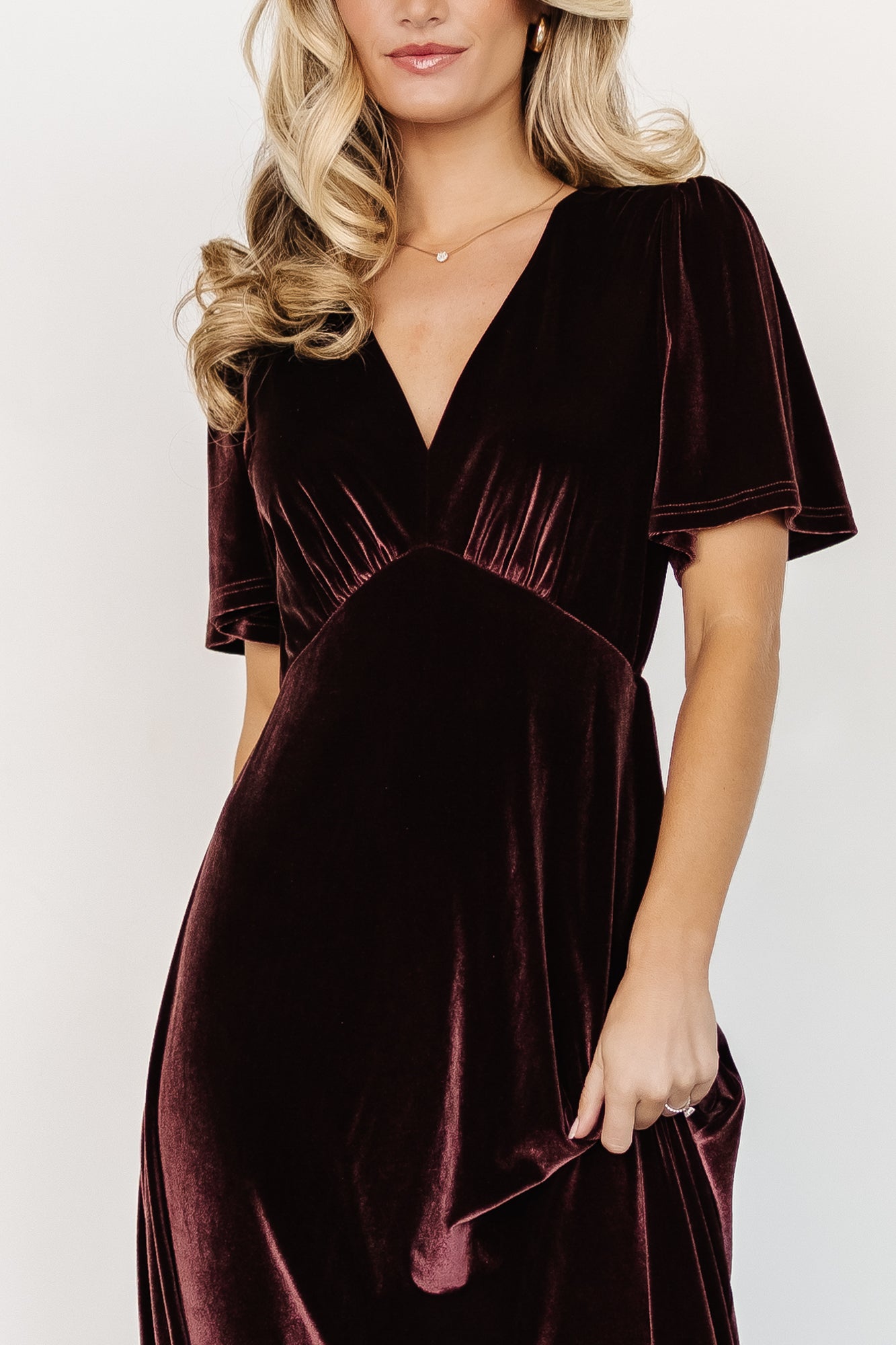 Vivian Velvet Maxi Dress | Clove - Image 3