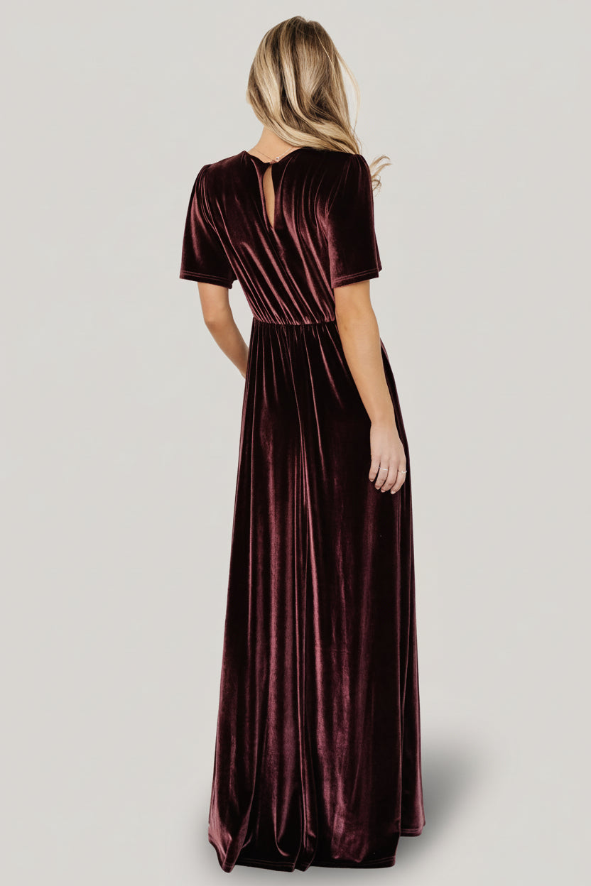 Vivian Velvet Maxi Dress | Clove - Image 4