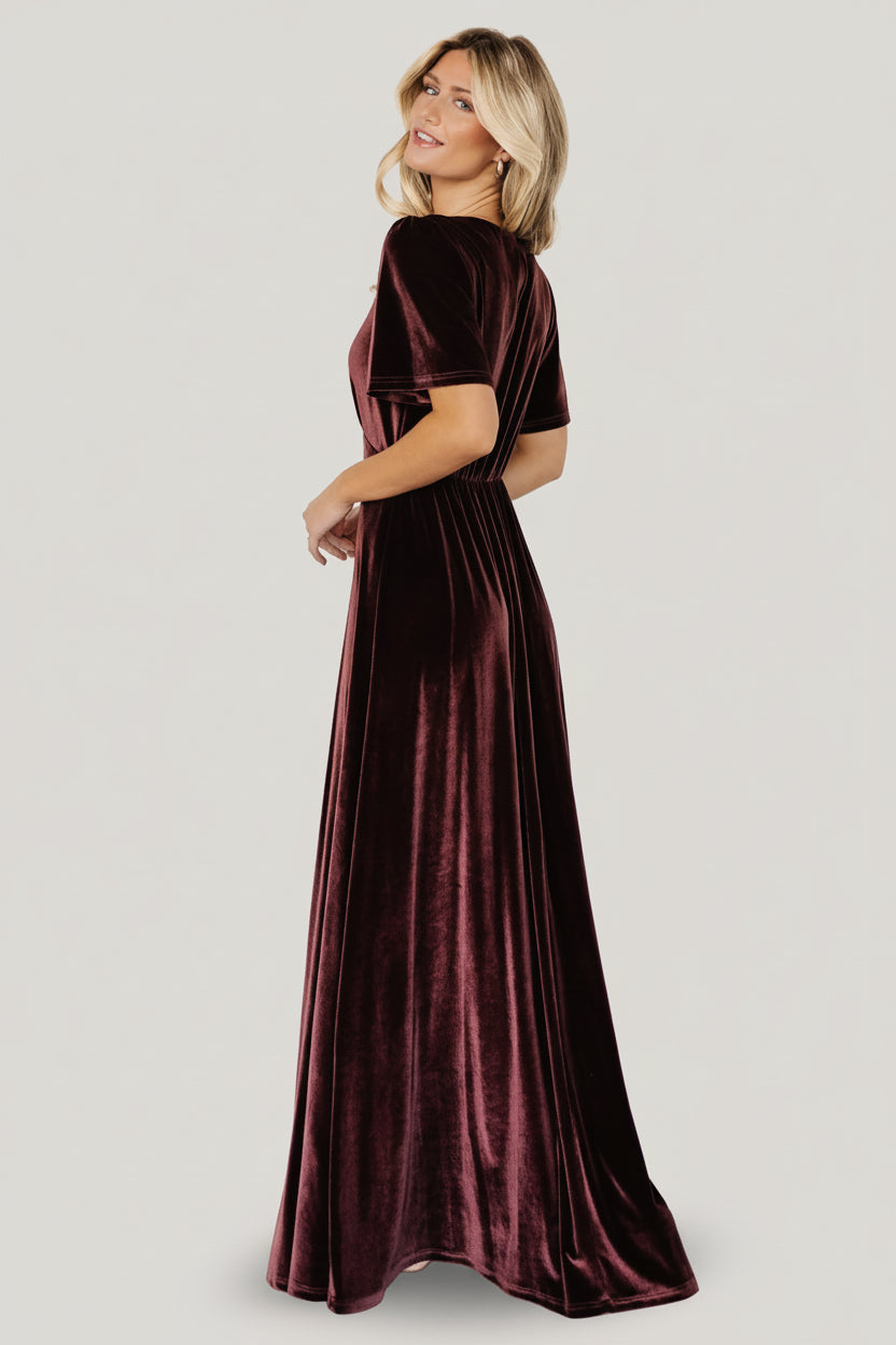 Vivian Velvet Maxi Dress | Clove - Image 5