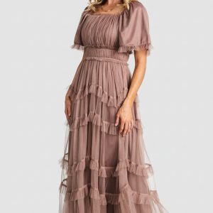 Magdalena Tulle Maxi Dress | Mink