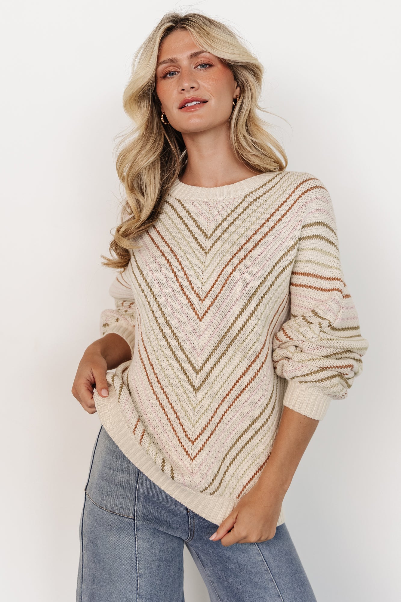 Tava Sweater | Ivory + Multi - Image 2