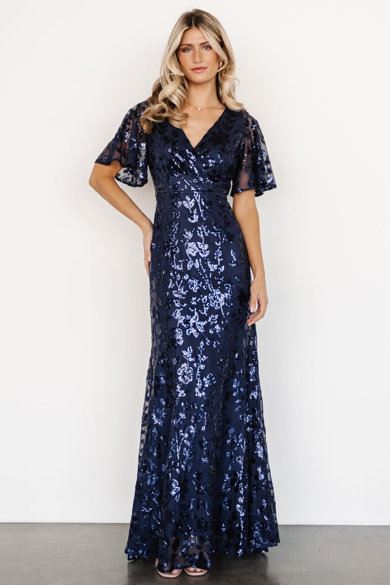 Esme Sequin Dress | Navy - Image 5