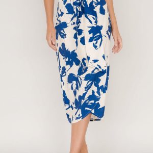 Vista Wrap Midi Skirt | Blue Print
