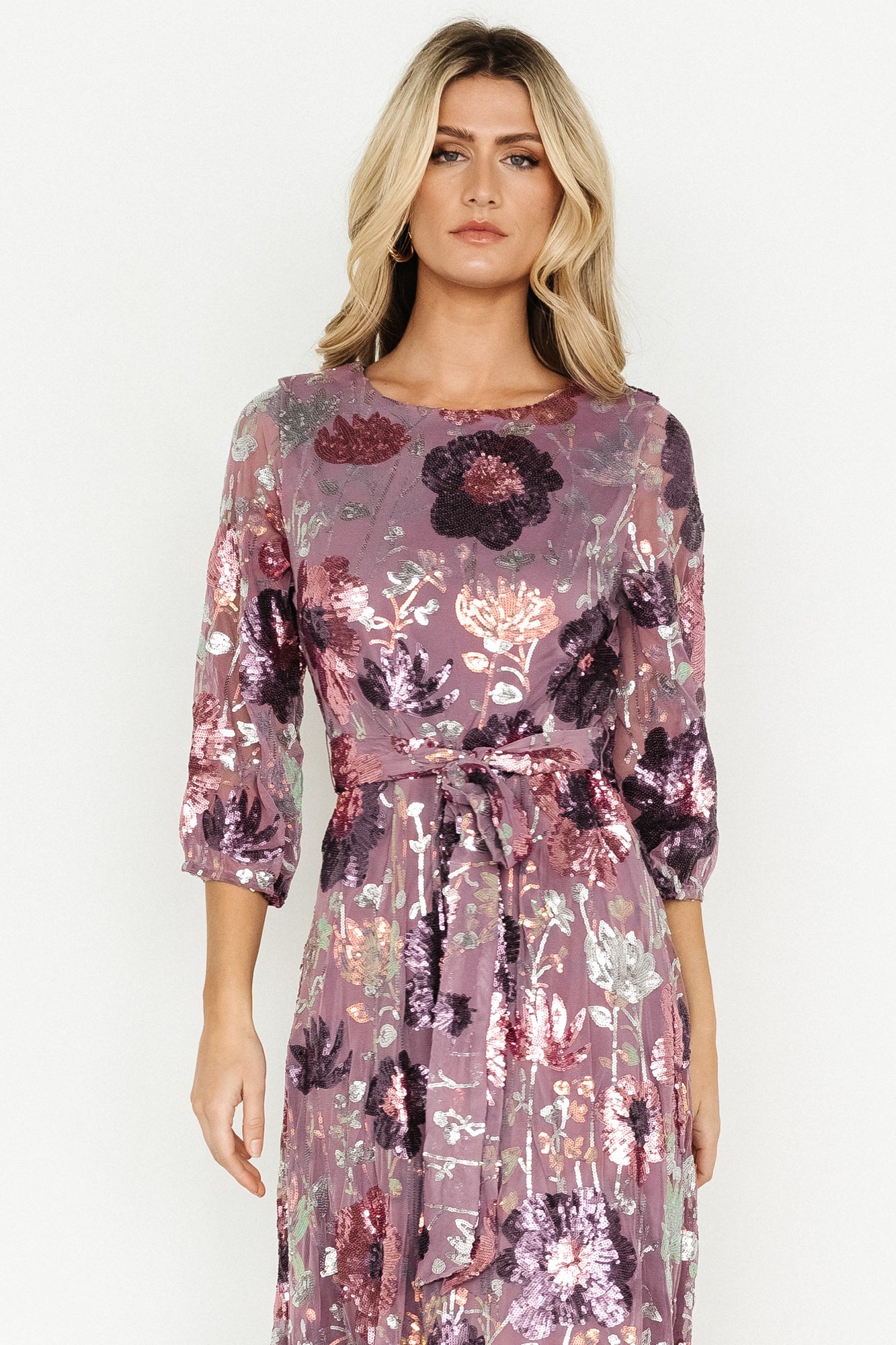 Fabric Swatch - Destiny Sequin | Lilac Floral - Image 2