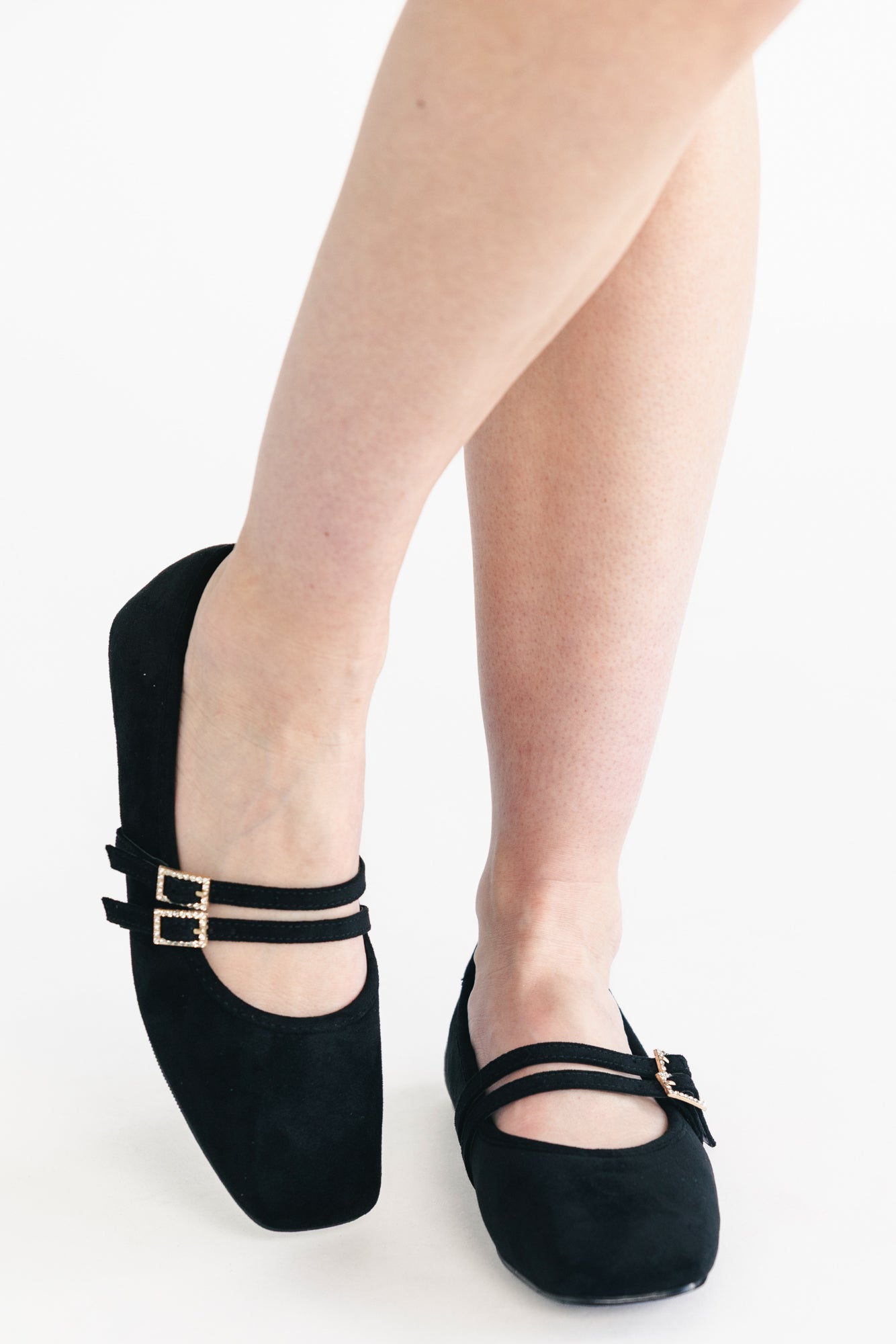 Azira Square Toe Flats | Black - Image 6