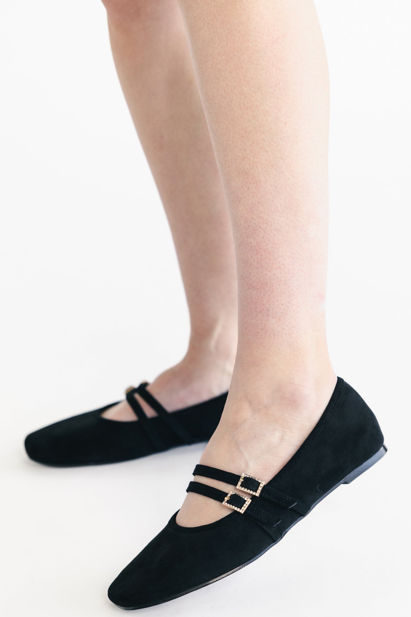 Azira Square Toe Flats | Black - Image 7