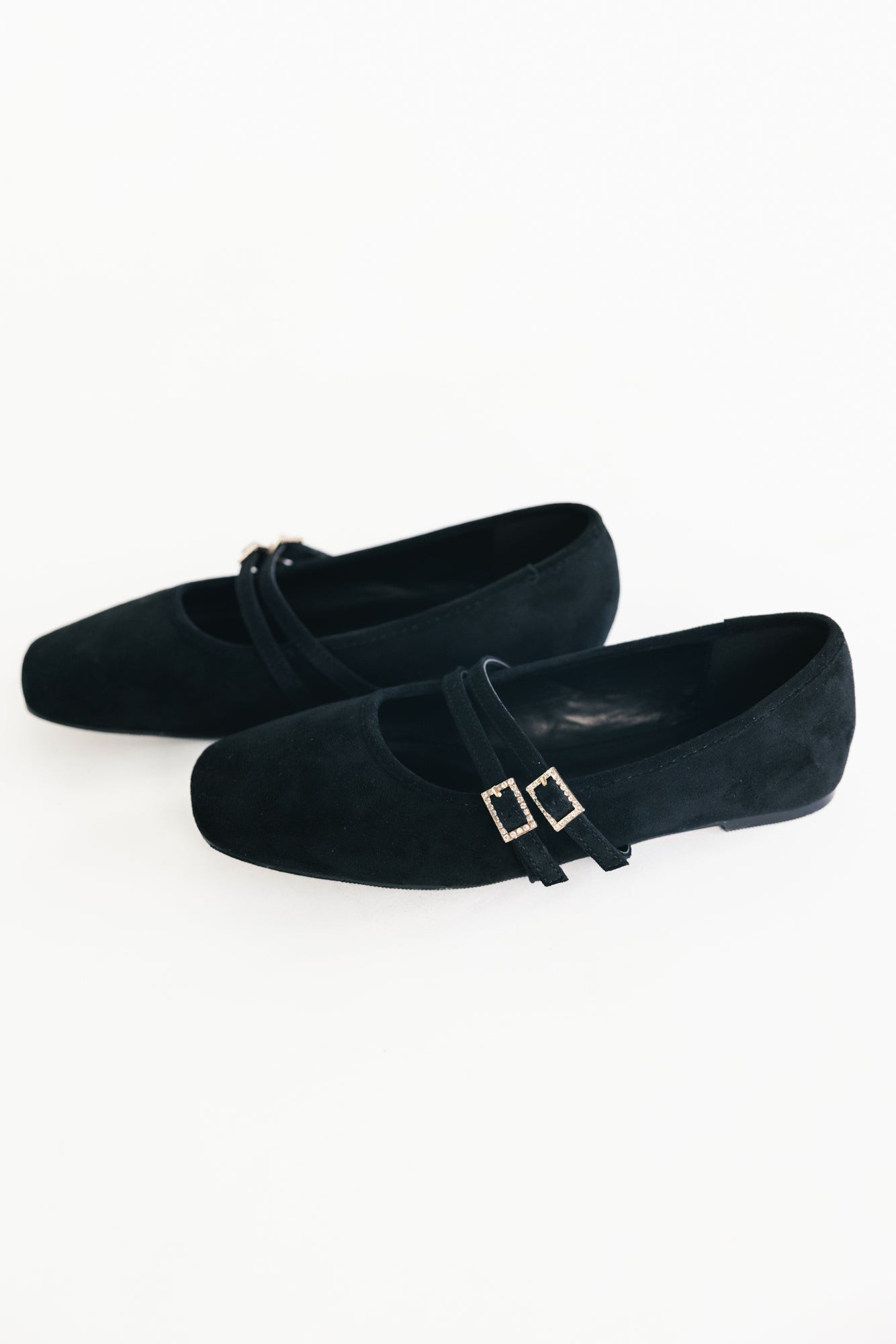 Azira Square Toe Flats | Black