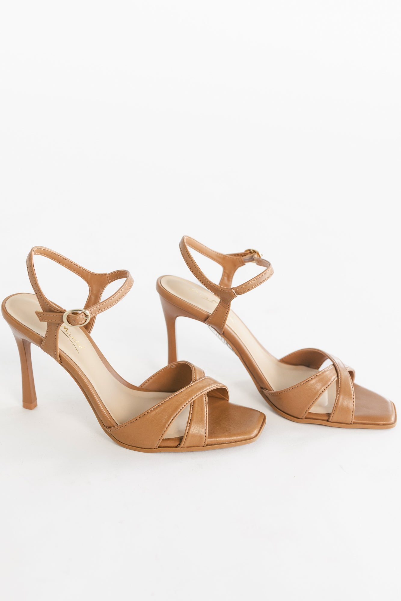 Catiana Crisscross Band Stilleto Heel | Tan - Image 5