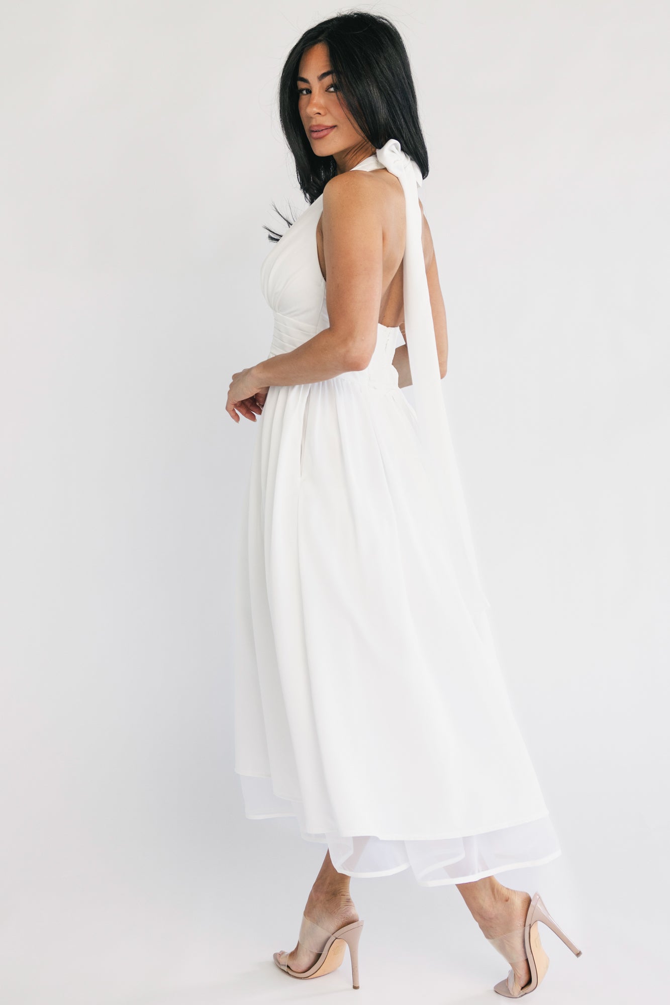 Jeanie Midi Dress | Off White - Image 3