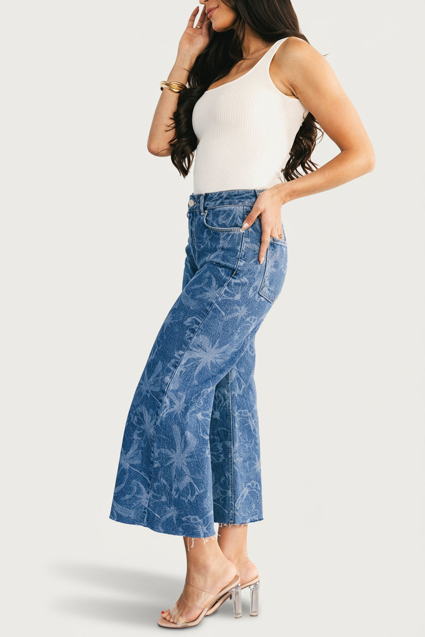 Cádiz Mid Rise Relaxed Jeans | Medium Floral Wash - Image 6