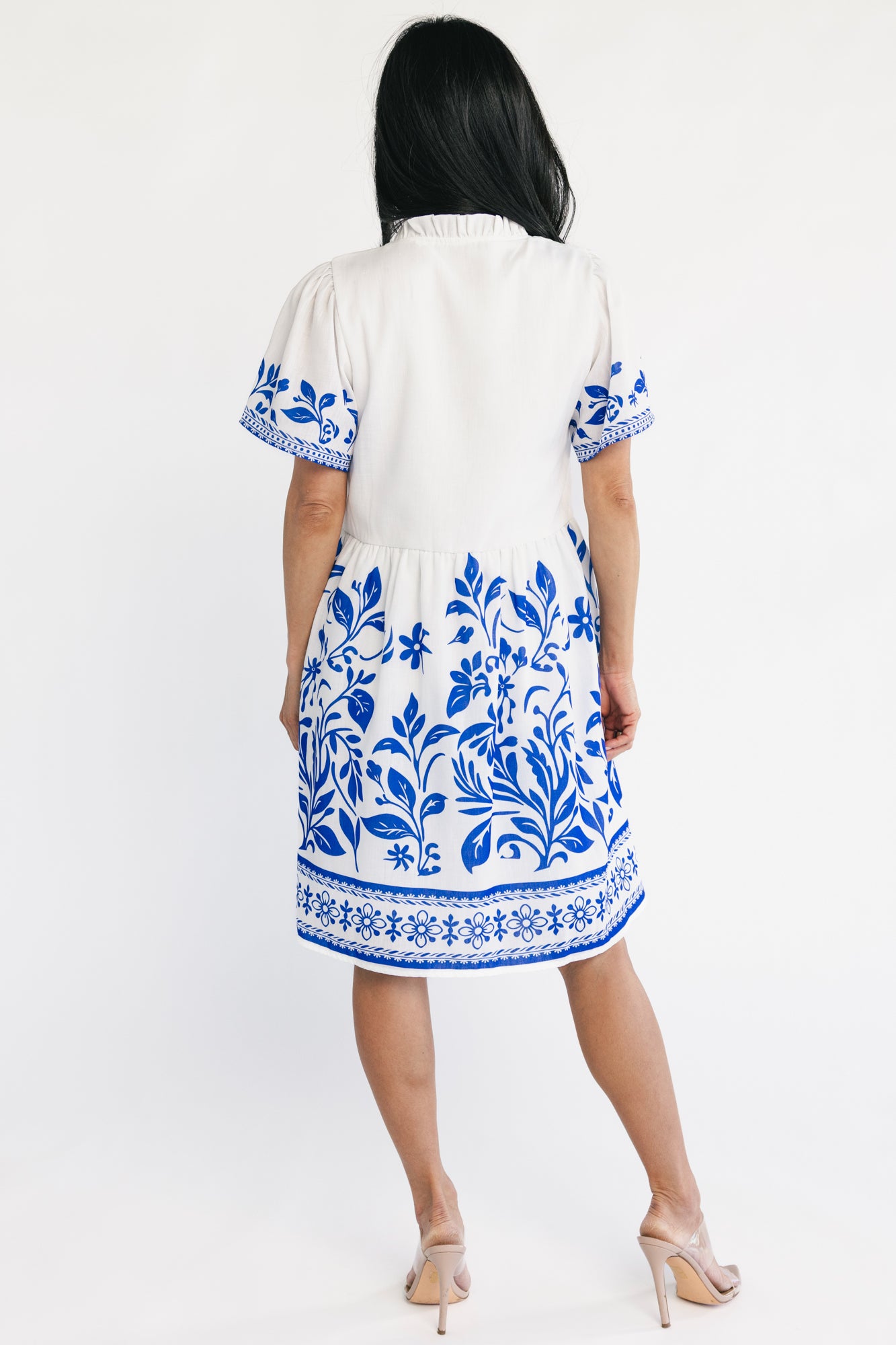 Palomina Short Dress | Cobalt Print - Image 5