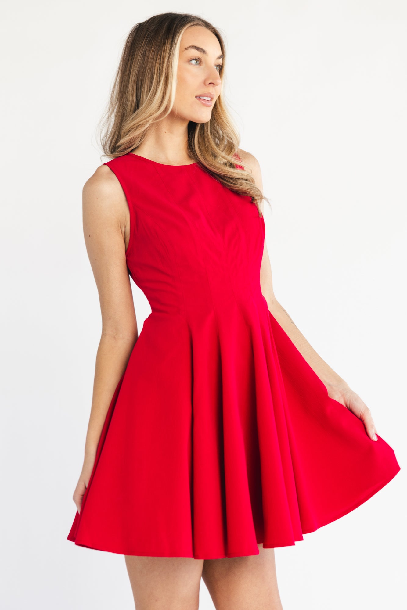 Americana Short Dress | Red - Image 3
