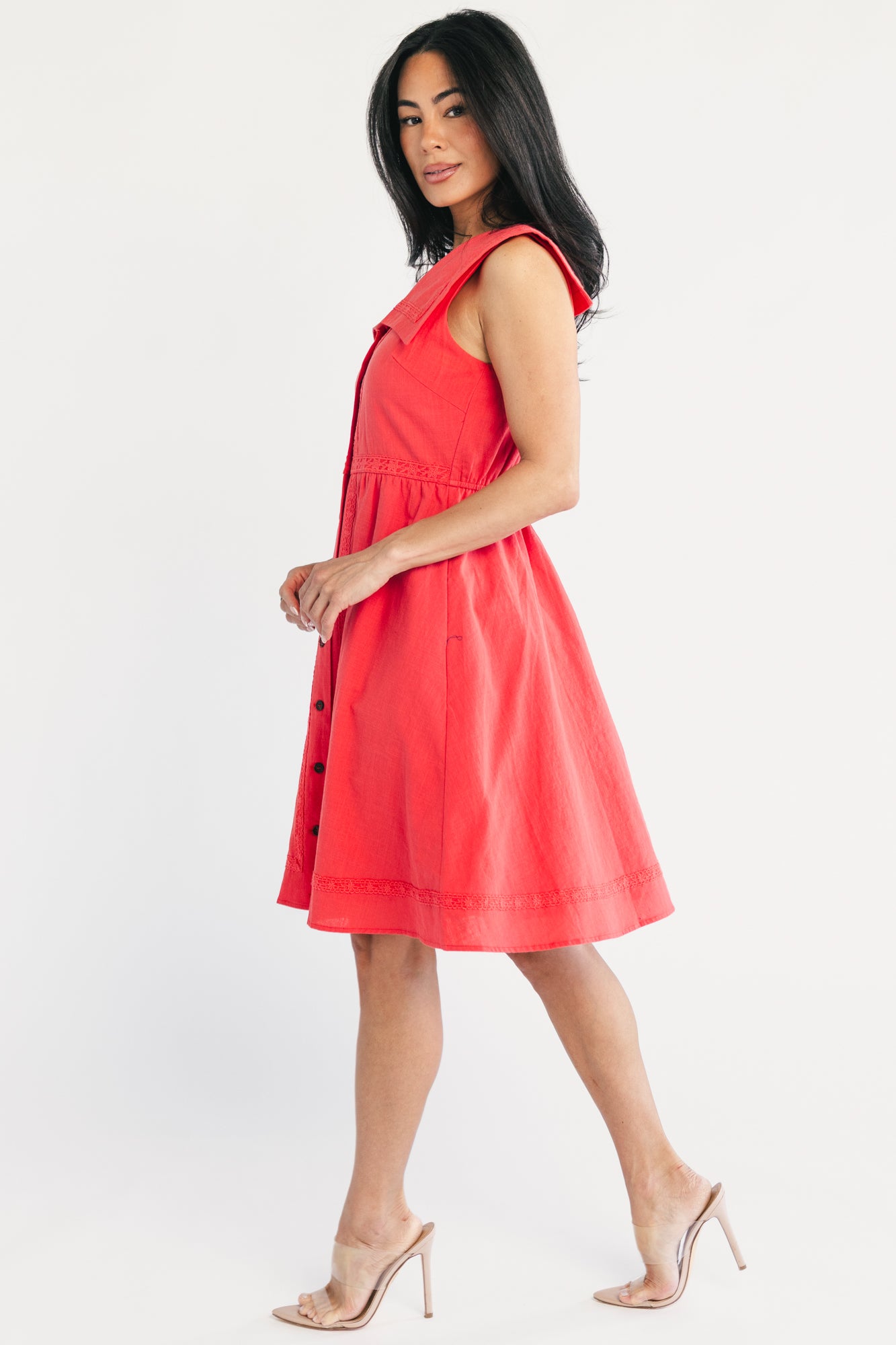 Drew Short Dress | Red - Image 3