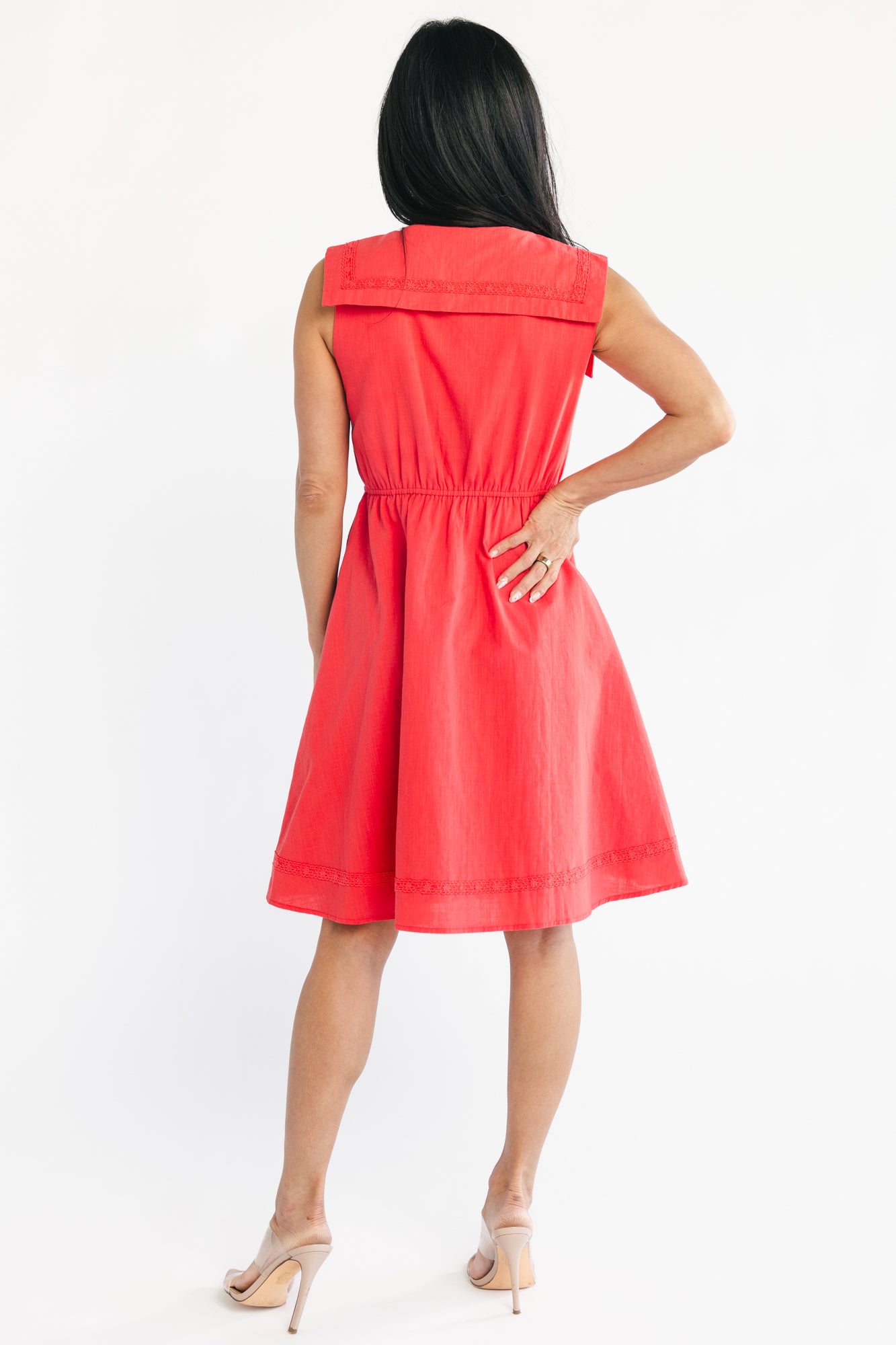 Drew Short Dress | Red - Image 4