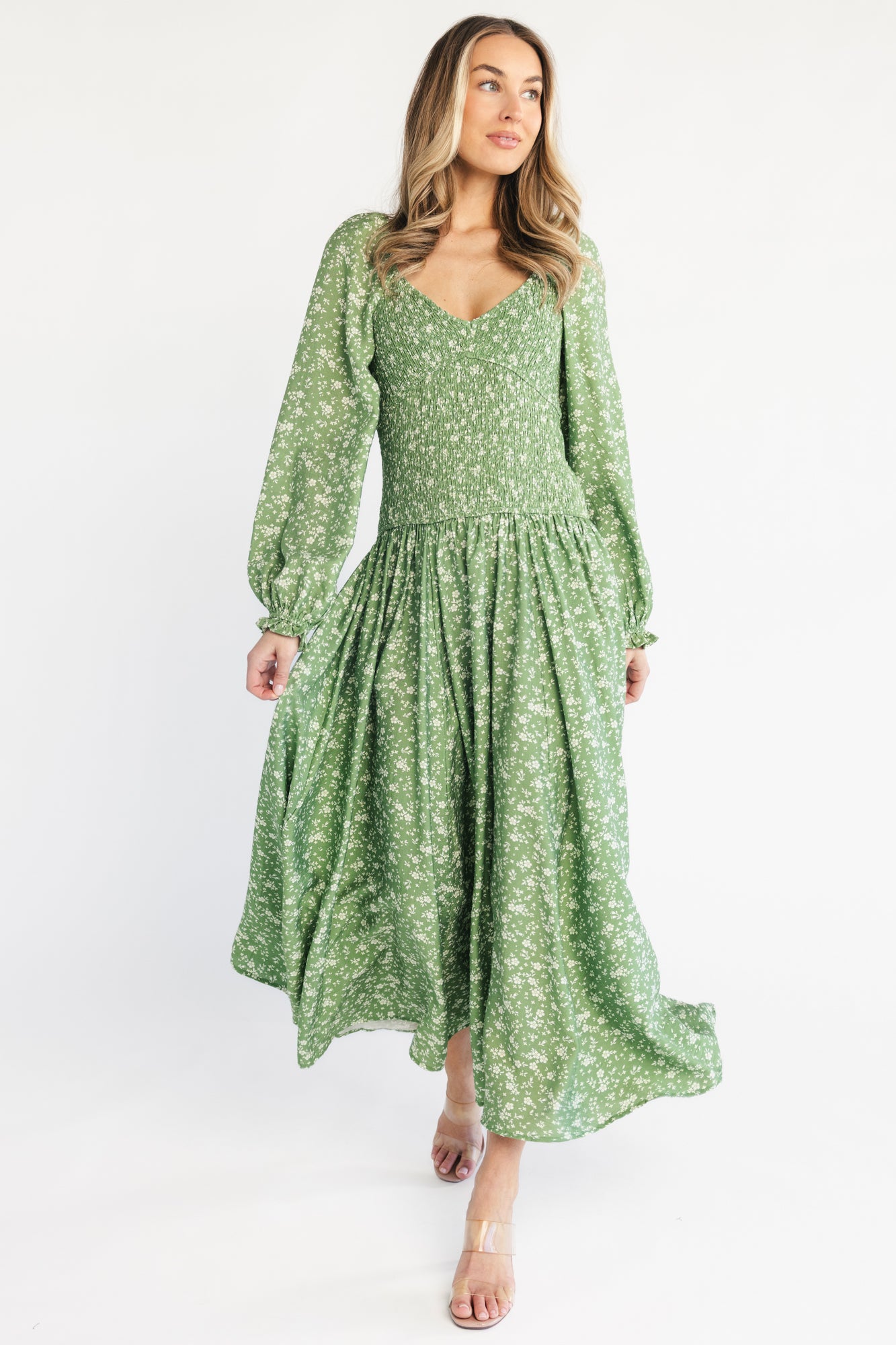 Bunny Maxi Dress | Green Floral - Image 5