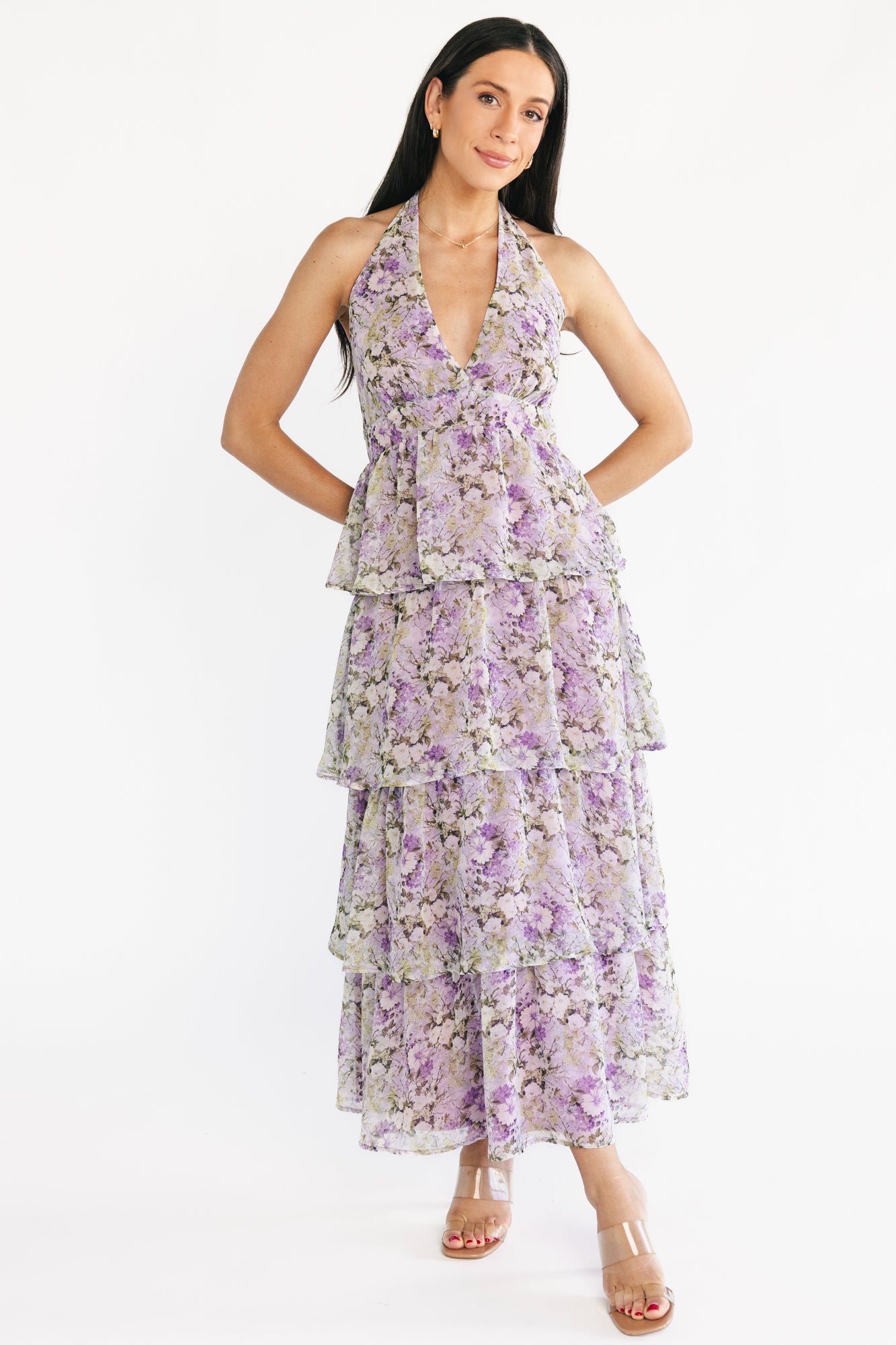 Louanne Halter Dress | Lavender Floral
