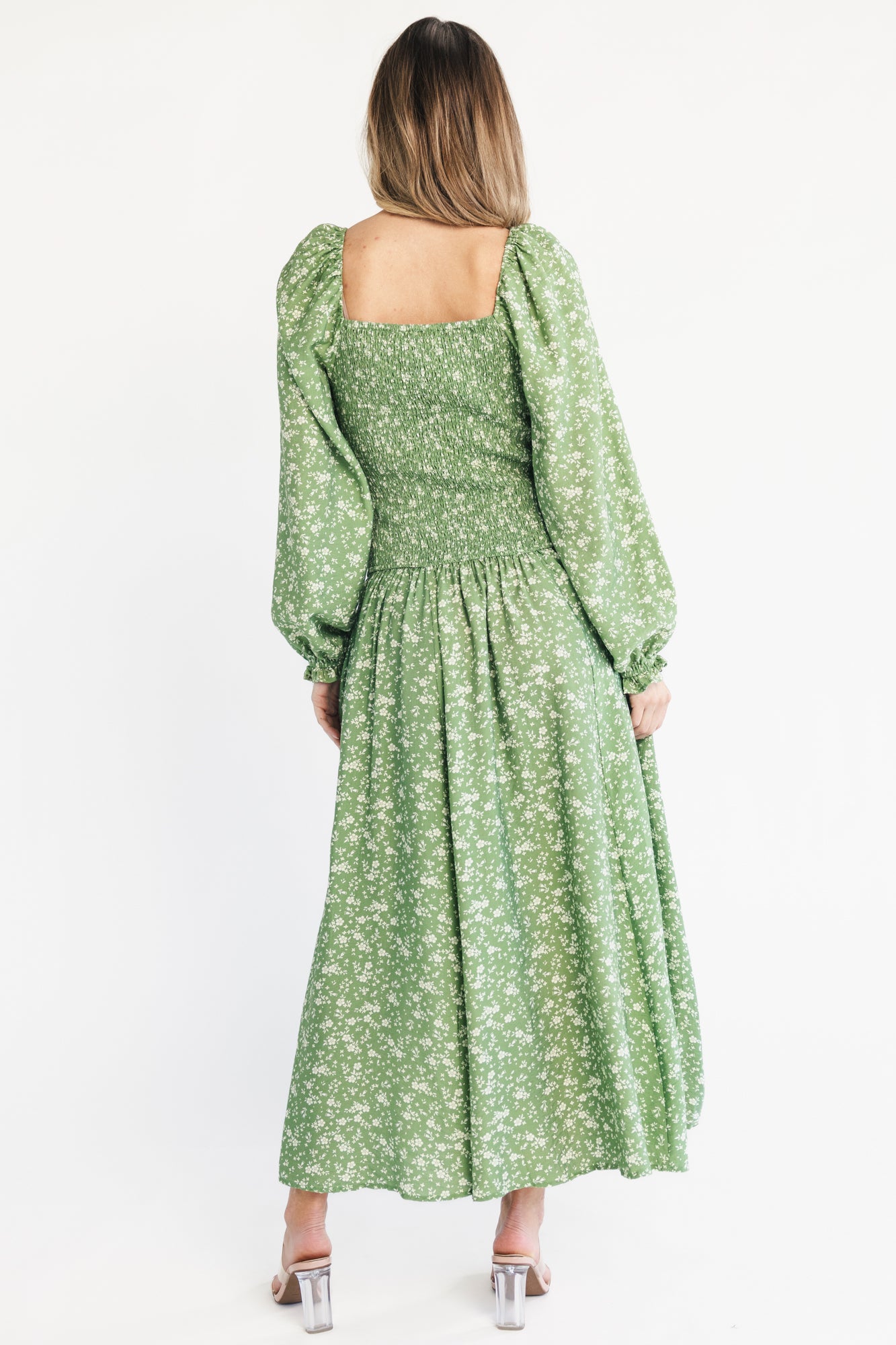 Bunny Maxi Dress | Green Floral - Image 4