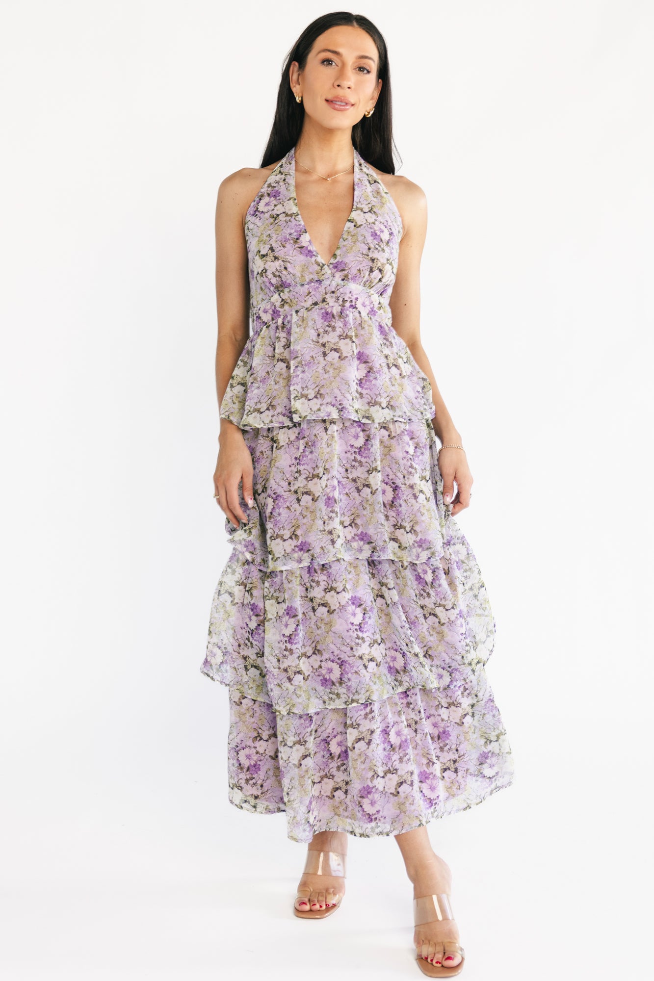 Louanne Halter Dress | Lavender Floral - Image 5