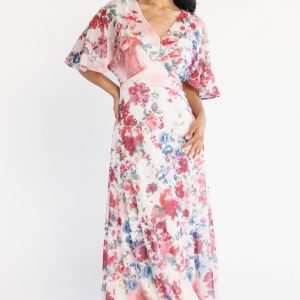 Sevilla Mesh Maxi Dress | Berry Multi Floral