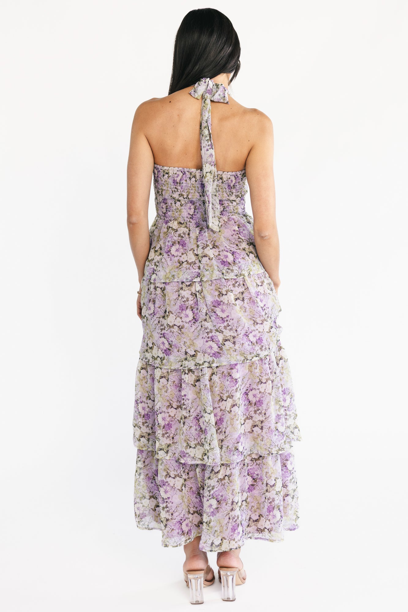 Louanne Halter Dress | Lavender Floral - Image 4