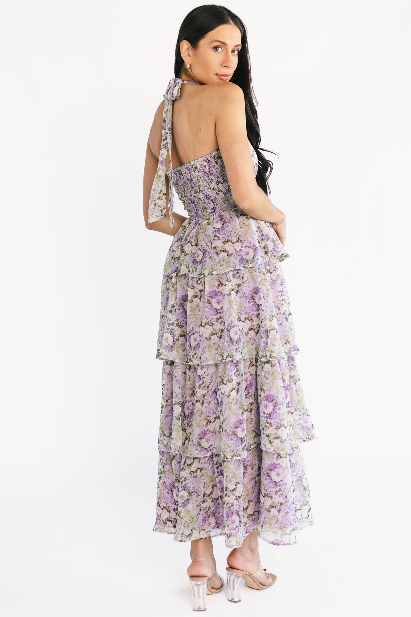 Louanne Halter Dress | Lavender Floral - Image 6