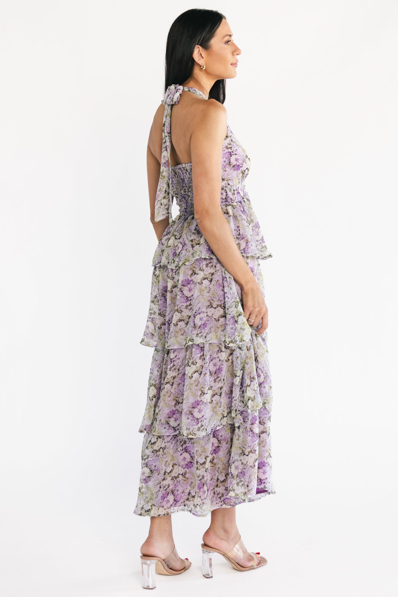 Louanne Halter Dress | Lavender Floral - Image 3