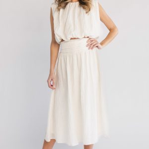 Mimi Top + Skirt Set | Ivory