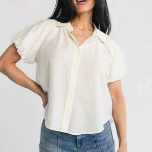 Bibi Button Up Blouse | Cream