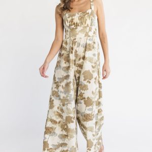 Laura Jumpsuit | Natural Floral