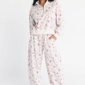 Allison Lounge Set | Ivory + Pink Floral