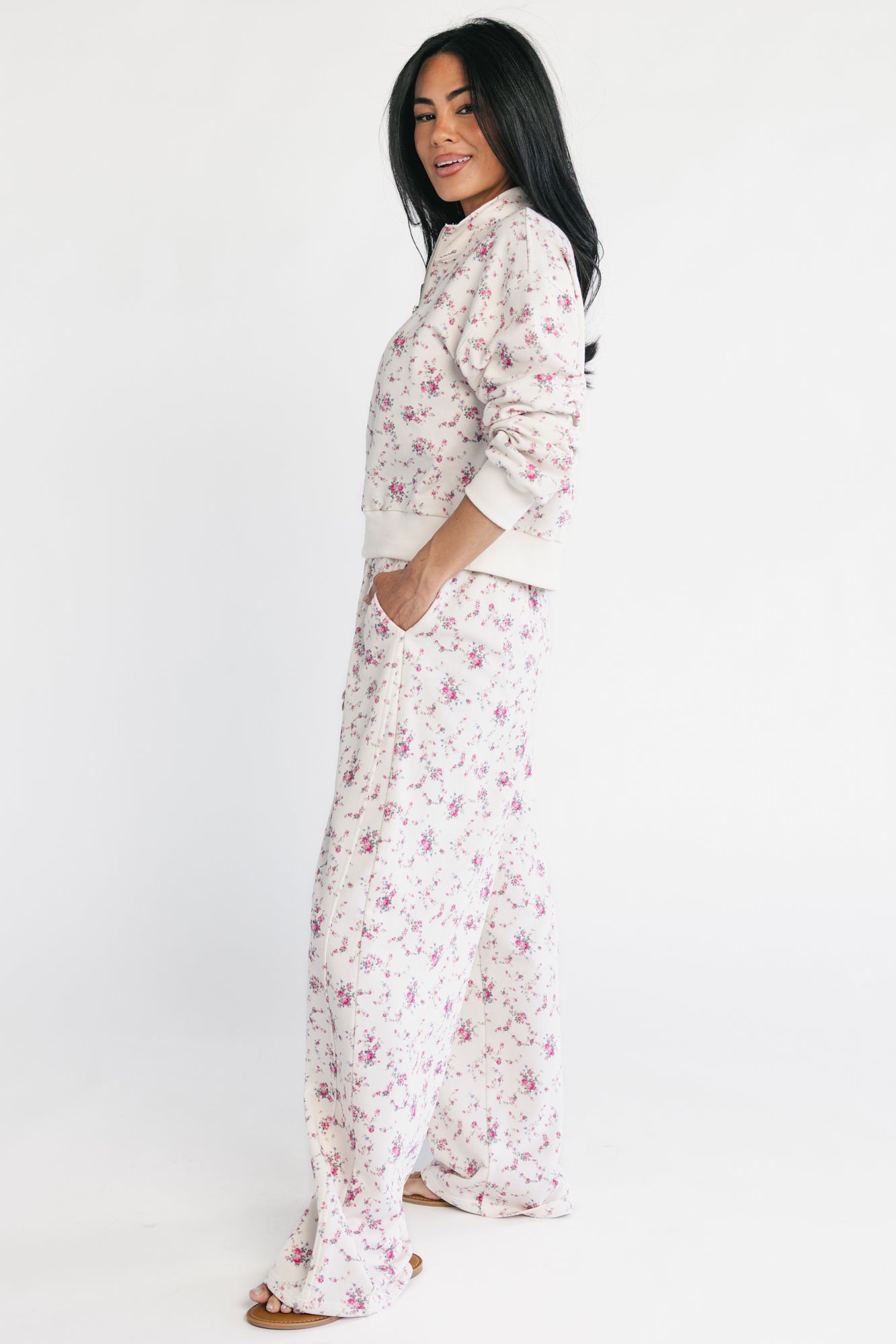 Allison Lounge Set | Ivory + Pink Floral - Image 3