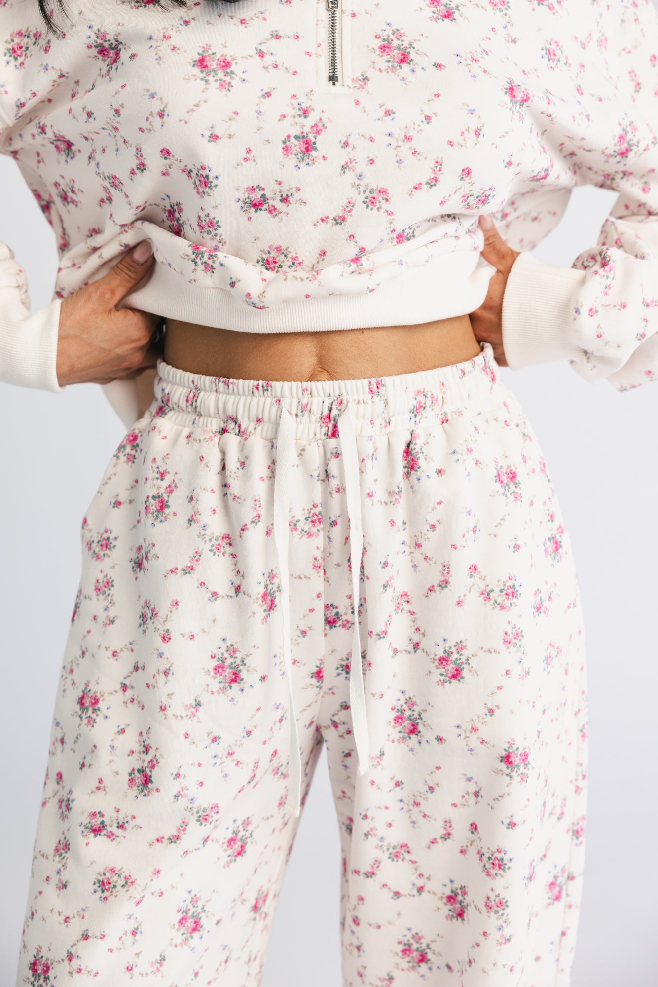 Allison Lounge Set | Ivory + Pink Floral - Image 2