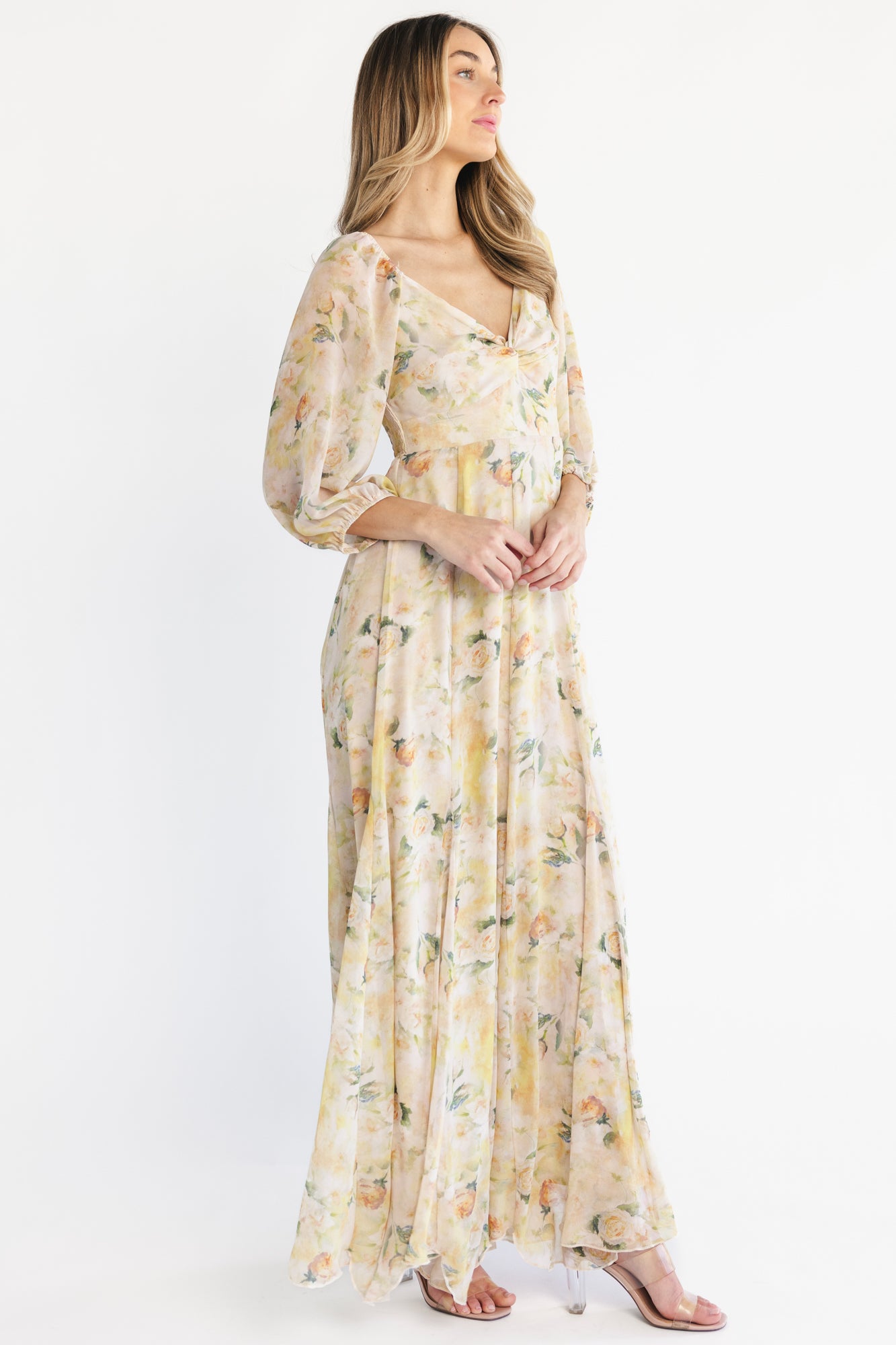 Aviana Maxi Dress | Golden Floral - Image 3