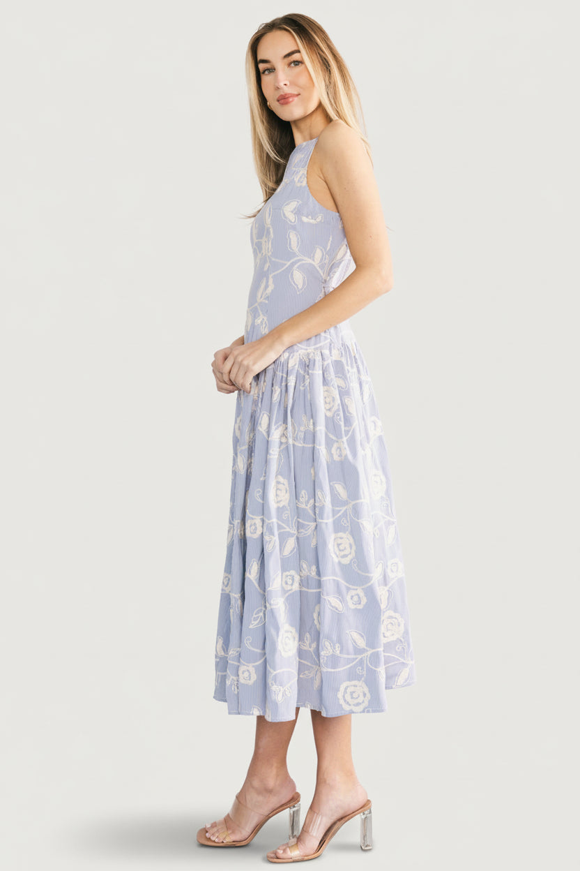 Shea Embroidered Dress | Blue - Image 5